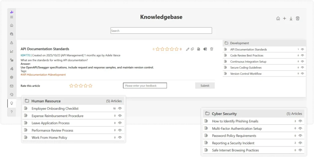 helpdesk knowldege base