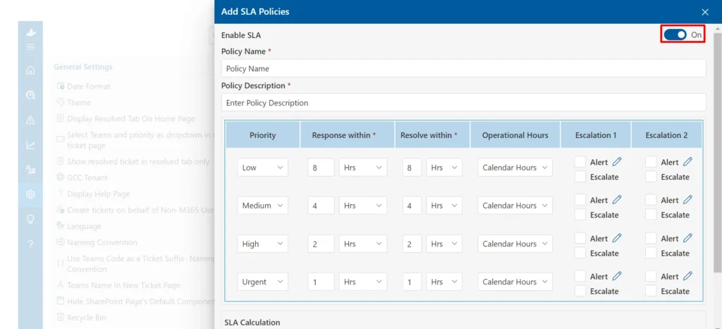 sla helpdesk